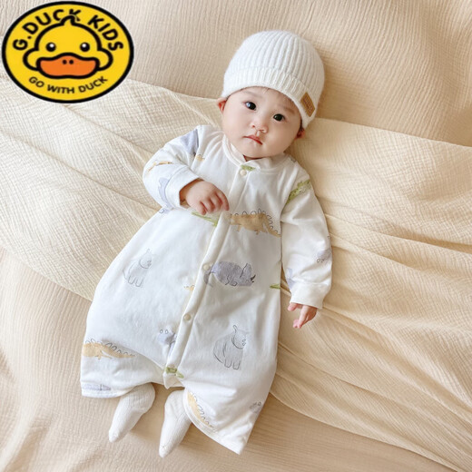 G.DUCKKIDS Spring and Autumn Baby Sleeping Bag Children's Winter Anti-Kick Quilt Warm Pajamas Men and Women Baby Padded Jumpsuit Pure Cotton Nightgown Pastoral Style Warm Thin Cotton Sleeping Bag 100cm