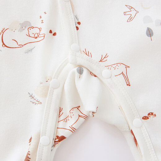 Tongtai (Tongtai) Baby -yse Sied Spring and Automne Coton Pure Coton Baby Clothes's Home Souswear Ha-Wear Crawling Vêtements Brown 90cm