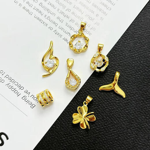 Xingyin Old Phoenix Quality 18K Gold Pendant Women's Gold Necklace Single Pendant Single Pendant Without Chain Au750 Yellow 18k Gold Pendant Crown