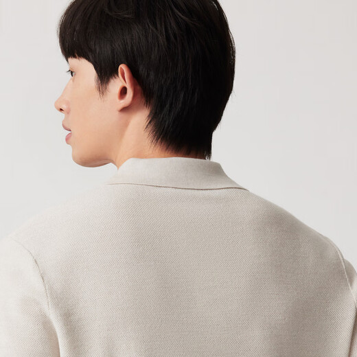 JOEONE Shopping mall same style 100% wool sweater men's autumn and winter light luxury wool comfortable inner top slim fit + oatmeal khaki + JY1C52517 L 175/96A(50)