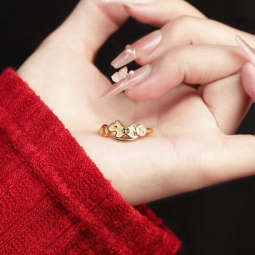 Ostantin S925 silver ring for women whose zodiac sign is the Year of the Horse, high-end open index finger, Valentine's Day gift for girlfriend and wife, make money immediately ring - brand original gift box, single