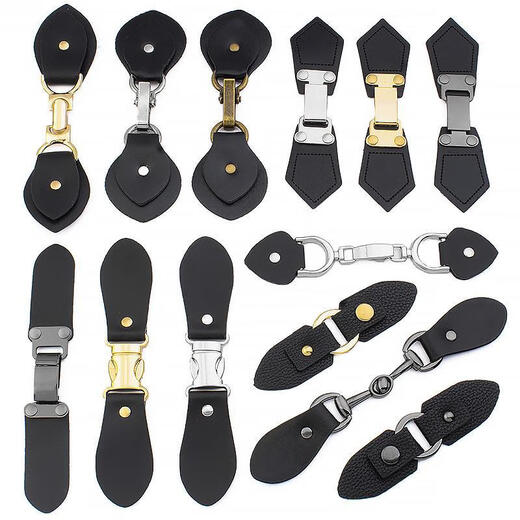 Huansen Metallic Leather Button Cashmere Coat Windbreaker Fur Jacket Button Buckle Decorative Cuffs Mother Button Hook Accessories 1# Silver 3 pcs