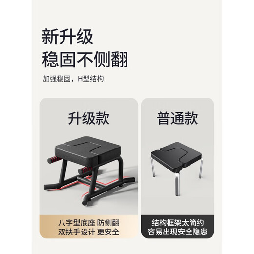 糜岚瑜伽倒立凳神器家用倒立器辅助王鸥同款倒立椅健身器材肩倒 经典款[曜石黑]稳固底座