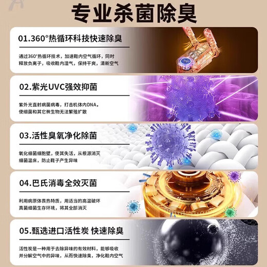 Automatic drying shoe dryer, shoe dryer, sterilization and deodorization all-in-one machine, automatic student baking shoe warmer, automatic shoe dryer, one second drying