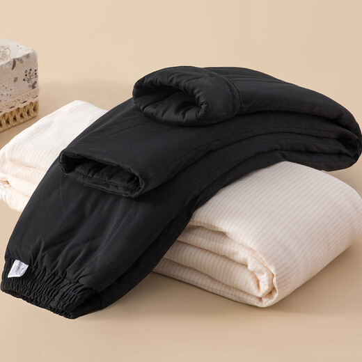 Cotton chant women's pure cotton pants high-waisted loose home pants autumn and winter medium-thick inner liner close-fitting warm pants black thin section 3 taels of cotton 3XL size recommended 150-170 Jin Jin equals 0.5 kg