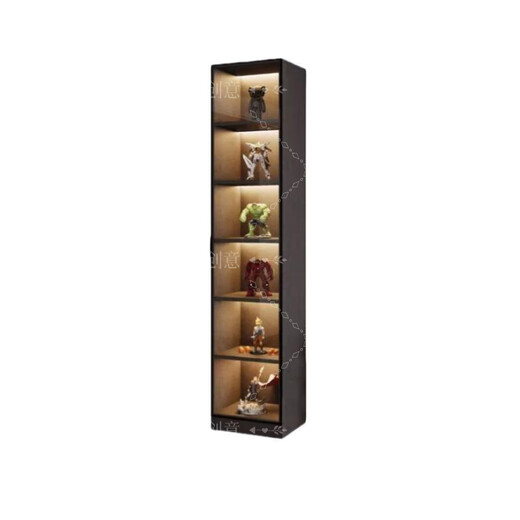 Jiaojing lw0 wine cabinet living room hand-made display cabinet 2025 ready-made simple household vertical cabinet against the wall light luxury glass light luxury white single door model supports ready-made 6-layer P4040240 induction