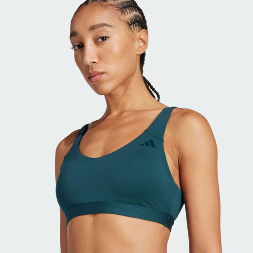 Adidas Top Sports Women's Yoga Pilates Quick-drying Cool Soft Skin Feel Nude Sports Bra JL5492 L