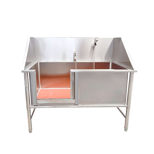 Stainless steel dog washing pool pet shop dog washing pool thickened non-slip cat and dog pet bath basin pet bath basin can be customized standard 80*60*90 deep 35