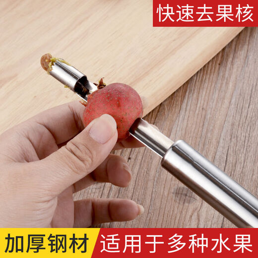 LZJV German Household Multifunctional Red Date Core Remover Stainless Steel Hawthorn Apple Seed Removal Tool Fruit Core Removal One Piece Apple/Pear Removal 2.0cm
