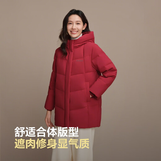 Bosideng 25 Years Down Jacket Women's Winter 90 Down Thick Hooded Loose Mid-Length Casual Versatile Warm Jacket