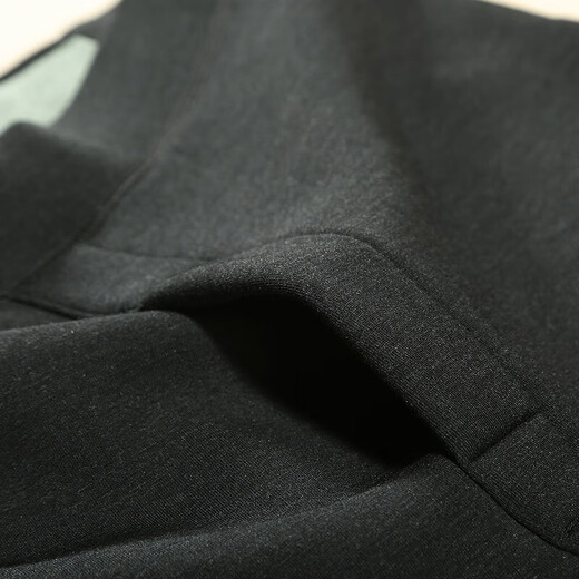 Langsha men's warm pants men's plus velvet thickened down knee pads autumn and winter cotton pants slim bottoming windproof large size wool pants autumn pants