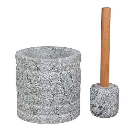 He Jiagong large stone mortar garlic pounder garlic mortar handmade artifact old-fashioned commercial retro garlic pounding medicine to press garlic and make rice cake glutinous rice cake extra large bluestone retro engraving (17cm)