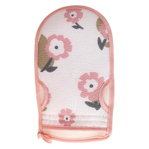 Bath towel with bath towel, double-sided bath gloves, men's and women's bath towel, decontamination bath towel, other beauty tools, with bath flower pull back strip 1 piece, random color sent