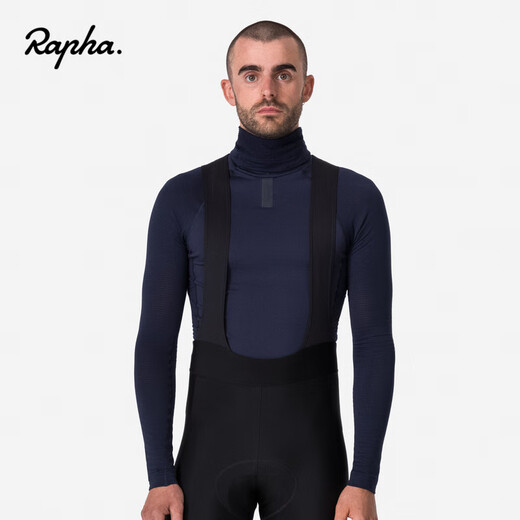 Rapha new color for autumn and winter men's warm winter long-sleeved turtleneck cycling base shirt official cycling top navy blue - new color for autumn and winter 25 M
