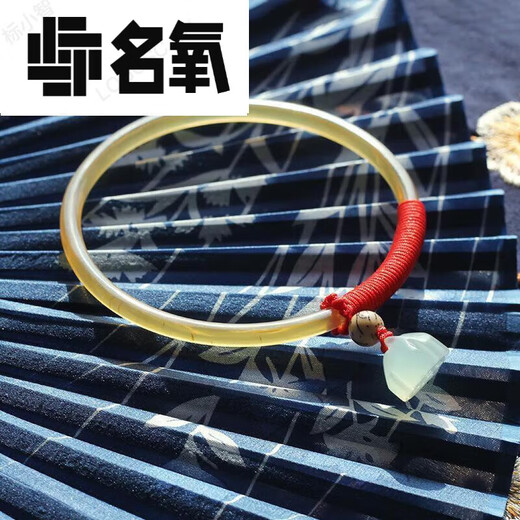 Menghuyuan original Tibetan horn bracelet bracelet hand-woven rope lotus pendant women's bracelet pink