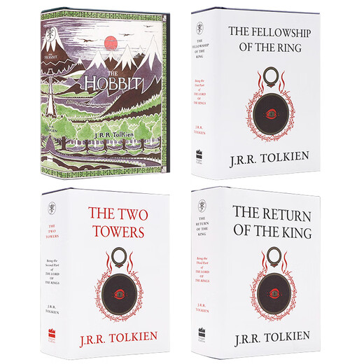 The Hobbit The Lord of the Rings The Lord of the Rings English Original The Hobbit The Lord of the Rings JRR Tolkien 80th Anniversary Gift Box Set 4 volumes of Tolkien novels sold together The Hobbit The Lord of the Rings The Lord of the Rings