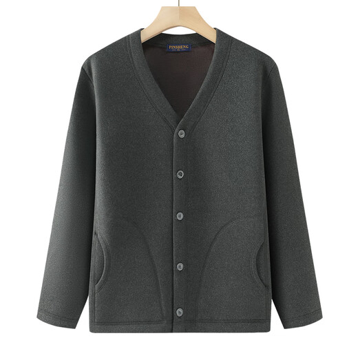 Xiaofu middle-aged and elderly men's tops dad's velvet thickened warm coat autumn and winter elderly grandfather men's cotton jacket