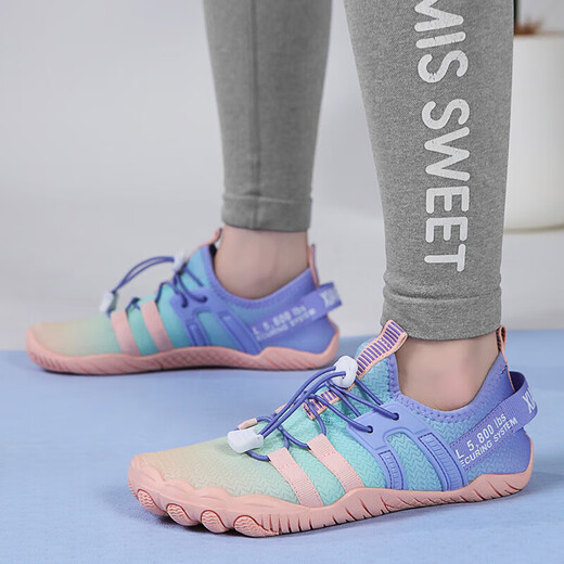 McCann indoor fitness shoes shock-absorbing jump rope training squat shoes men's and women's treadmill shoes soft sole jump exercise training purple 37