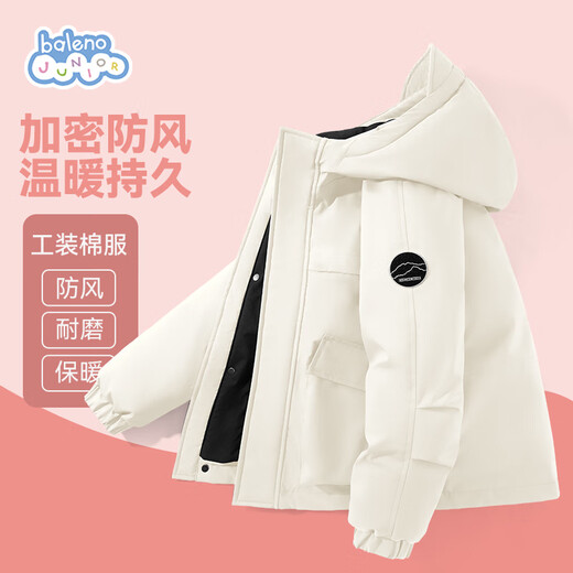 Baleno children's jacket 2025 winter new style medium and large children's velvet thickened work clothes cotton clothes red waterproof cotton clothes for boys and girls