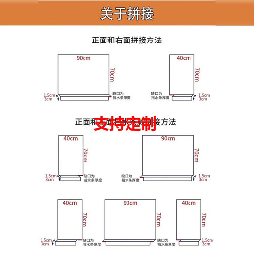 Muke Kitchen SUS304 Stainless Steel Oil Baffle Stove Top High Temperature Resistant Oil Barrier Fireproof Water Splash Wall Black Baffle 304 Flat Height 60 Length 90 Silver Thickness 1.0mm
