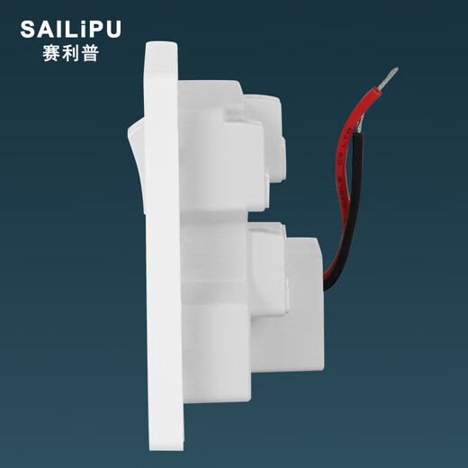 赛利普（SAILiPU）20W快充USB插座86型暗装一开七孔插座 墙壁多孔手机充电开关面板 USB+Type-c快充插座 白色