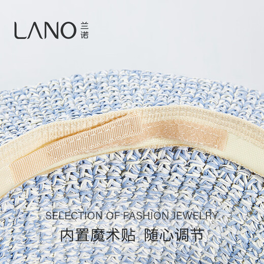 Lanno holiday style straw hat for women at the seaside 2025 spring and summer new style large hat with sun protection and breathable hat, light apricot M (56-58cm)