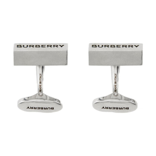 BURBERRY New Year's gift Burberry personalized letter trend cufflinks men's silver silver 1 piece