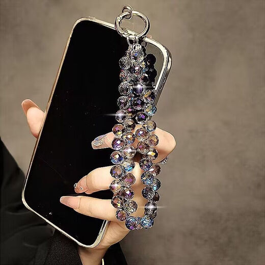 Luxurious and high-end crystal bead mobile phone chain, short wrist pendant with cardboard phone case, keychain, bag pendant, camera chain, daily matching anti-fall artifact, girlfriend gift, high-end crystal bead hand chain SJ-007