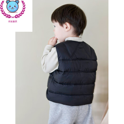 Brudin vest autumn and winter baby down children's vest lightweight autumn and winter infant inner vest boys and girls warm white 66 cm