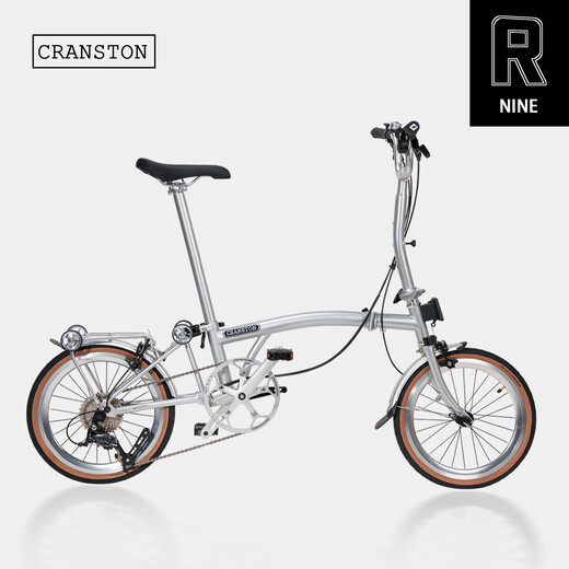 CRANSTONR9 16-inch 9-speed three-fold adult ultra-light portable urban retro small cloth folding bicycle