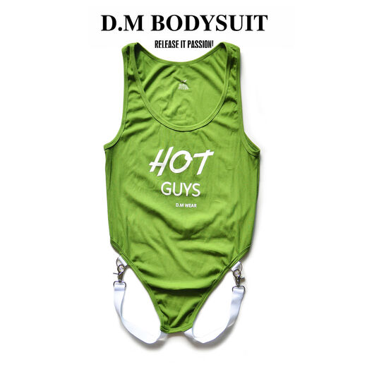 Men's jumpsuit sexy personalized thong double butt buckle tight shapewear sexy modal muscle cream M weight 100-115Jin Jin is equal to 0.5 kg