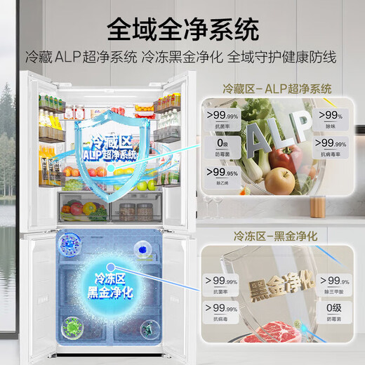 Haier's new refrigerator product Xiaohonghua 2.0 dual system dual cycle 549 liter embedded cross door ALP global purification system dual frequency conversion refrigerator 25 years of new product launch | dual system dual cycle | ALP global purification system