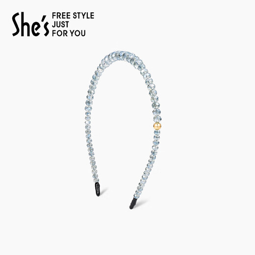 She s Akiko Monet impression light luxury craft crystal romantic sparkling hair hoop hair clip hair headband hair accessories birthday gift blue C0