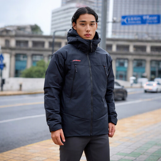 Mammoth Clion Men's and Women's Sports Outdoor Windproof, Water-Repellent, Breathable and Warm Hooded Goose Down Jacket Black Red Label M