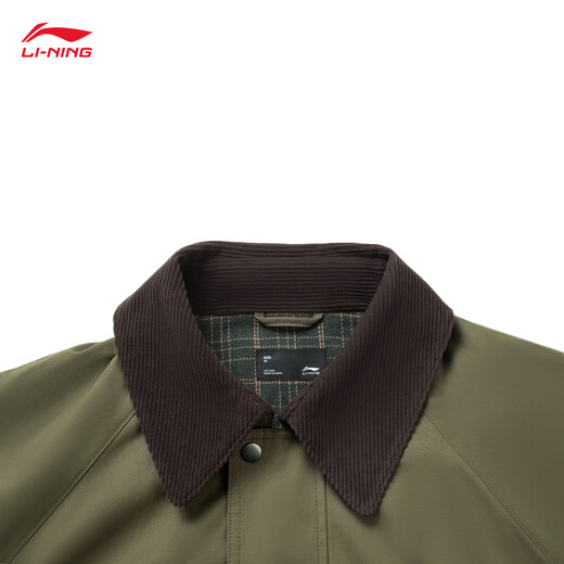 Li Ning Jacket Men's 25 Autumn and Winter Crisp Peach Skin Loose Barn Style Retro Casual Jacket AJDV289