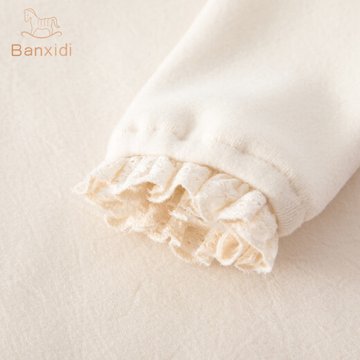 Banxidi girls' dress, autumn and winter fashionable baby girl's one-year-old dress, children's princess skirt suit, winter velvet skirt, red 80