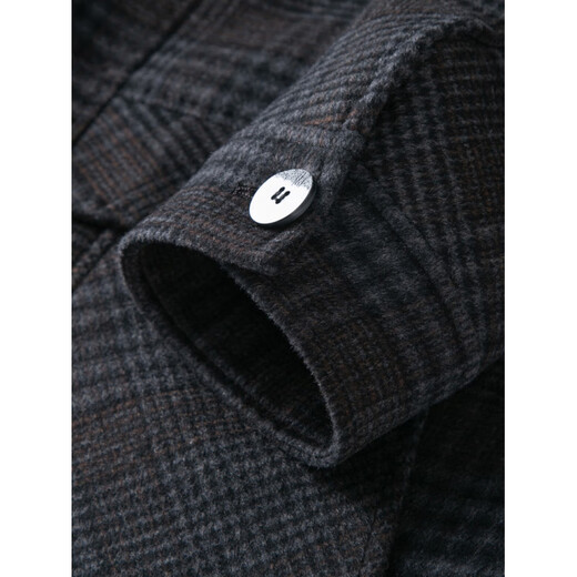 MONTAGUT French Montagut double-sided cashmere woolen jacket men's young and middle-aged winter wool jacket short casual jacket Gray S 165/84A