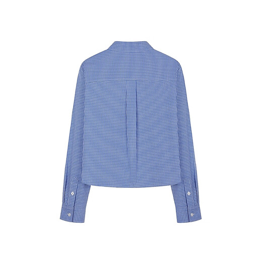 Teenie Weenie Bear Women's Shirt 25th Autumn New Temperament College Style Fashionable Short Shirt Blue S