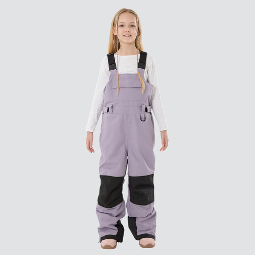 Gsou SNOW children's ski pants one-piece suspenders winter professional windproof and waterproof single-board and double-board ski clothes for boys and girls, navy, same style for men and women XS (recommended height 116-125CM)