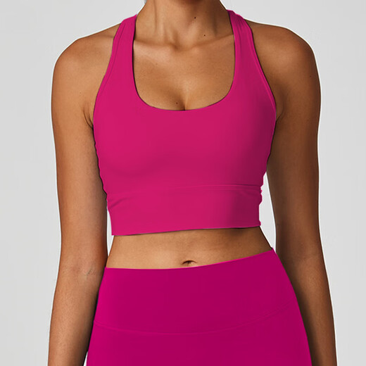 Lycra brushed dynamic underwear for women shockproof high-intensity fitness Pilates bra vest outdoor sports yoga wear dark purple blue S