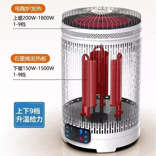 Xiaomi Buyi five-sided multi-functional birdcage grill household indoor electric heater electric oven artifact 360 graphene heater + upgraded rolled steel folding limited time special offer