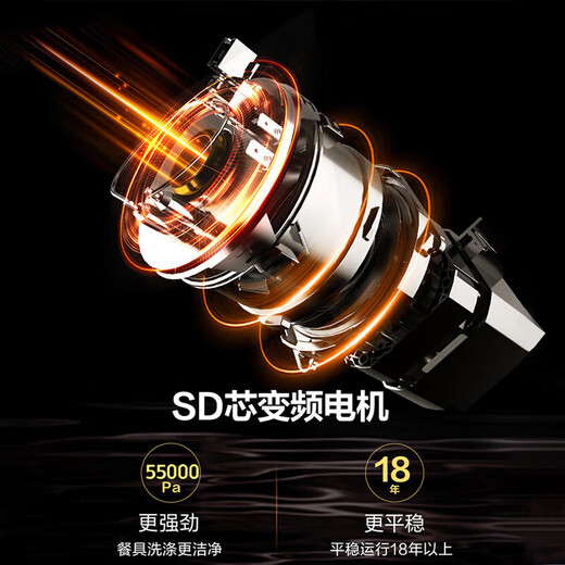 Haier double-sided dishwasher built-in fully automatic household W5000MAX upgraded model, first-class water efficiency, high temperature + frequency conversion, high water pressure, cleaning and sterilization, smart door opening, quick drying, Haier W5000Pro丨Large 16 sets丨Various shelves丨Glass panel