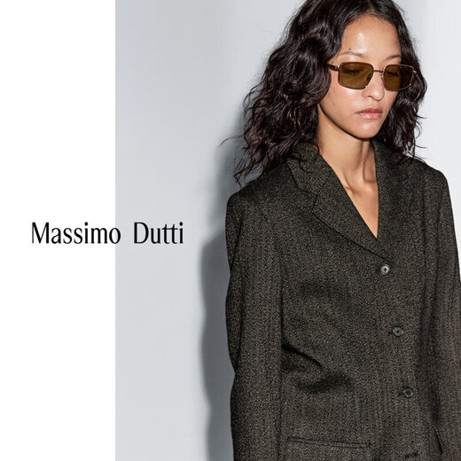 Massimo Dutti Discount Upgrade 2026 Women's Urban Workplace High Intelligence OL Style Fine Line Blazer 06060704 Brown XS (34) (CN 165/80A)