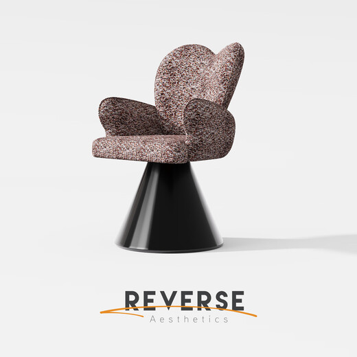 Counterclockwise makeup chair Italian style light luxury high-end dressing table stool girl's bedroom cloakroom nail art chair b383 makeup chair brown pink