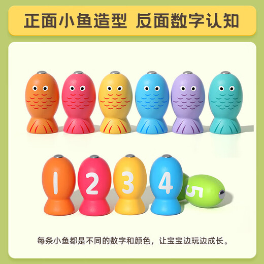 Taoli Nianhua magnetic fishing toy gift for children 1 to 3 years old, 2 and a half years old, 6-power children, toddlers, boys and girls, frog fishing