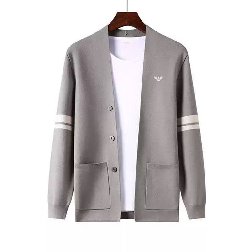 AX Armani 2025 spring and autumn cardigan men's cardigan V-neck sweater casual sweater jacket GA/1288 green M 165