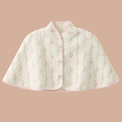 Xinnan Pregnant Women's Shawl Autumn and Winter Universal Air Cotton Sandwich Confinement Anti-Warm Wind Breastfeeding Postpartum Pregnancy Cloak Pink Floral Confinement Shawl Four Seasons One Size