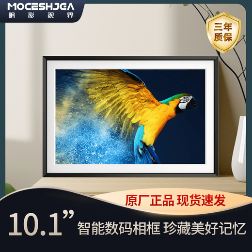 MOCESHJEA32G Hochauflösender digitaler Fotorahmen 10,1-Zoll-Touchscreen-Handy, kabellose Fernübertragung, elektronisches Fotoalbum, Geschenk, 10,1 Zoll, 16 GB, schwarzes Modell