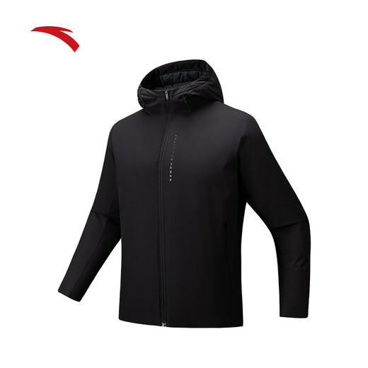 ANTA Business-Daunenjacke, schnell warme Daunenjacke für Herren, für den Winter, mit Kapuze, wasserabweisend, warme Innenseite, gesteppt, nicht sperrig, Baumwolljacke, Drei-Proof-Technologie, Basic Black 7914-2, XL (männlich 180)