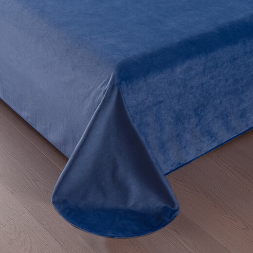 LUOLAI Luolai produces 2025 new thickened and warm baby velvet four-piece set, Klein blue bed sheet style, 1.5m four-piece set